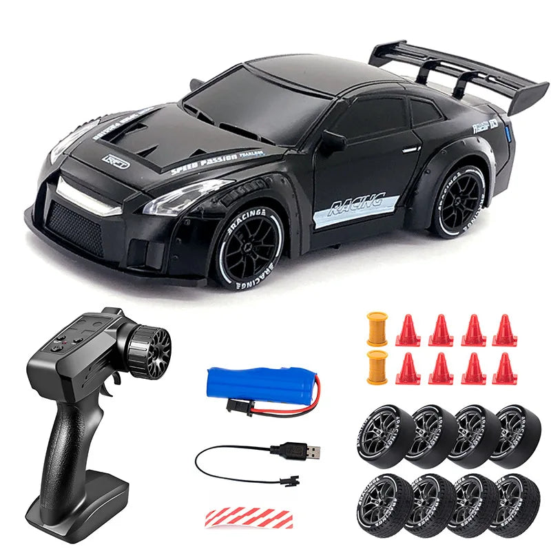 PF DriftMaster Pro Skala 1:24 – Szybkie Zdalnie Sterowane Auto Driftowe 4WD 20 km/h z LED i Dodatkowymi Oponami